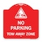 Signmission Designer Series Tow Away Zone W/ Graphic, Red & White Aluminum Sign, 18" x 18", RW-1818-22799 A-DES-RW-1818-22799 - alternate 1